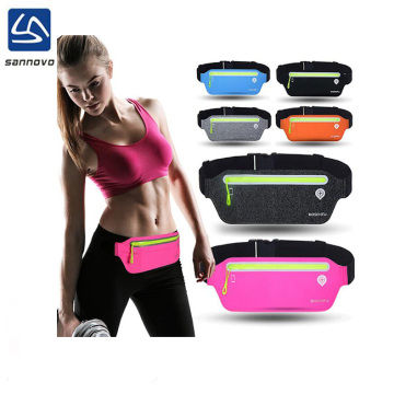 Hot waterproof mobile phone  waist bag 2019 cycling fitness travel ultra-thin personal sports waist bag